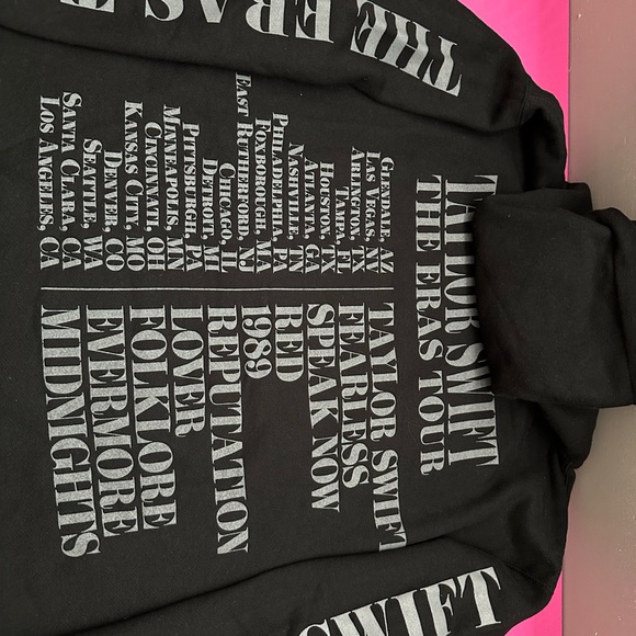 Taylor Swift Eras Tour Black Hoodie Small - Picture 3 of 12